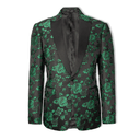 Octavius Flower Peak Lapel Jacket Green
