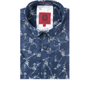 CT S/S Cotton Printed Shirt NAVY WHITE FLORAL