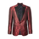 Xavius Patterned Peak Jacket BURGUNDY