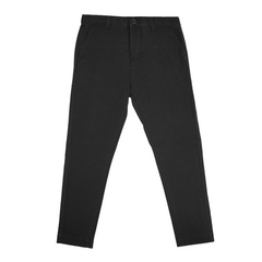 Boys Ledger Peach Finish Fine Cotton Drill Slim Fit Chino BLACK