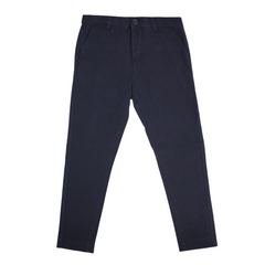 Boys Ledger Peach Finish Fine Cotton Drill Slim Fit Chino NAVY