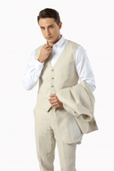 Havana Pure Linen 5B Vest SAND (38)