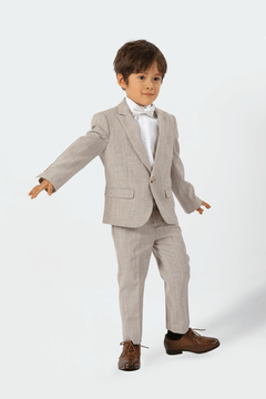 Stallone Plain Weave Stretch Boys Jacket SAND