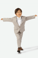 Stallone Plain Weave Stretch Boys Jacket SAND