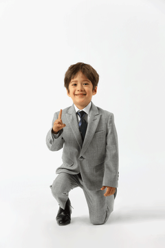 Stallone Plain Weave Stretch Boys Jacket SILVER