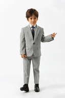Stallone Plain Weave Stretch Boys Jacket SILVER
