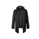 Quilted Trench Coat - Black