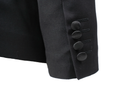 Heston Fine Twill Plain Shawl Lapel Jacket Black