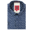CT S/S Cotton Printed Shirt NAVY MICOR FLOWER