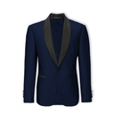 Max Fine Micro Texture Shawl Lapel Jacket NAVY