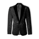 Rainbow Peak Lapel Jacket Black