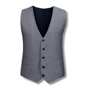 Matteo Men's 5B Wool Blend With Stretch Vest 12 Pewter