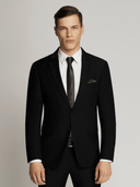 Harry Super Fine Twill Plain Jacket Black
