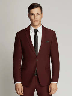 Harry Super Fine Twill Plain Jacket Maroon