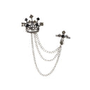 Lapel Chain Pin/ Collar Pin Black Crown Lapel Pin