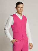 Vegas Fine Twill Plain Microfibre Vest PINK