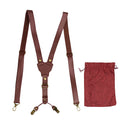 Men‘s Leather Braces REDDISH BROWN