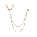 Lapel Chain Pin/ Collar Pin Copper Deer Lapel Pin