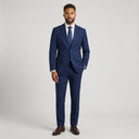 Greyson Fine Twill Jacket Navy | Place the product on to a male model standing in a studio on a light grey background.
