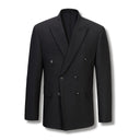 Arlo Double Breasted No Satin Lapel Jacket Black