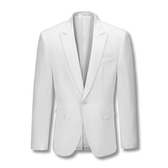 Stallone Plain Weave Stretch Boys Jacket WHITE