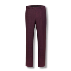 Houston Hopsac Weave Stretch Trousers BURGUNDY