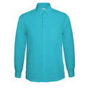 Vegas Boys Fine Peach Finish Microfibre Long Sleeve Shirt AQUA