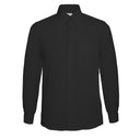 Vegas Boys Fine Peach Finish Microfibre Long Sleeve Shirt BLACK