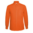 Vegas Boys Fine Peach Finish Microfibre Long Sleeve Shirt ORANGE