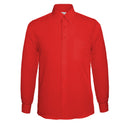 Vegas Boys Fine Peach Finish Microfibre Long Sleeve Shirt RED