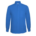 Vegas Boys Fine Peach Finish Microfibre Long Sleeve Shirt ROYAL BLUE