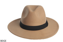 Men's Felt Fedora Hat BEIGE