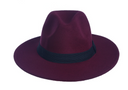 Men's Felt Fedora Hat WINE