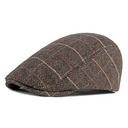 Graph Check Flat Cap Khaki/orange