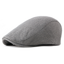 Plain Flat Cap Linen grey