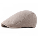 Plain Flat Cap Linen ivory