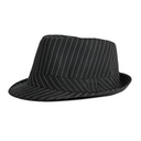 Men's Summer Trilby PINSTRIPE BLACK