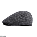Tattersall Check Flat Cap Charcoal