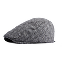 Tattersall Check Flat Cap Silver