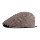 Tattersall Check Flat Cap Brown