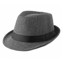 Men's Winter Trilby Chevron charcoal