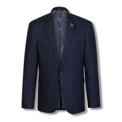 Houston Hopsac Weave Stretch Boys Jacket BLUE