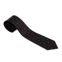 Flower Dotted Tie black/red