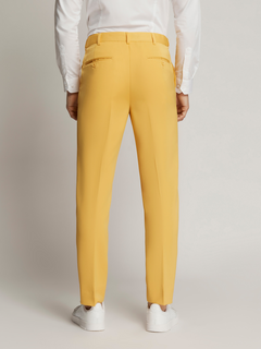 Vegas Fine Twill Plain Microfibre Trousers YELLOW
