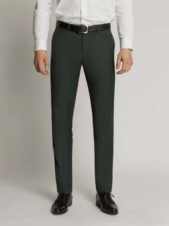 Poly Viscose Slim Fit Trousers BOTTLE GREEN