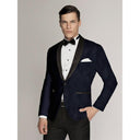 Leonardo Brocade Dinner Jacket Navy