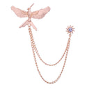 Lapel Chain Pin/ Collar Pin Rose Gold Eagle Lapel Pin