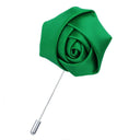 Rose Flower Lapel Pin ROSE KNOT COLBALT GREEN