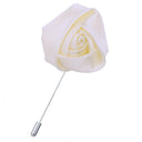 Rose Flower Lapel Pin ROSE KNOT CREAM