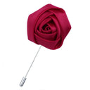 Rose Flower Lapel Pin ROSE KNOT WINE